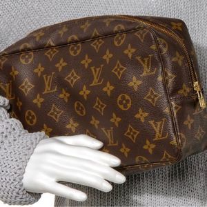 Louis Vuitton Trousse 28 Unisex BROWN Monogram canvas Cosmetic Bag